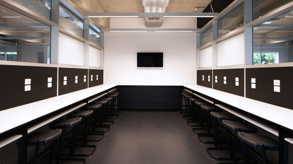 High School Classroom with Laboratory