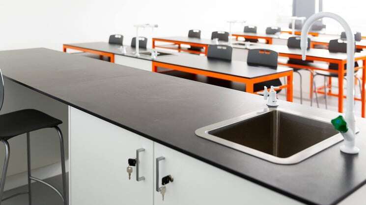 detail of school science classroom 