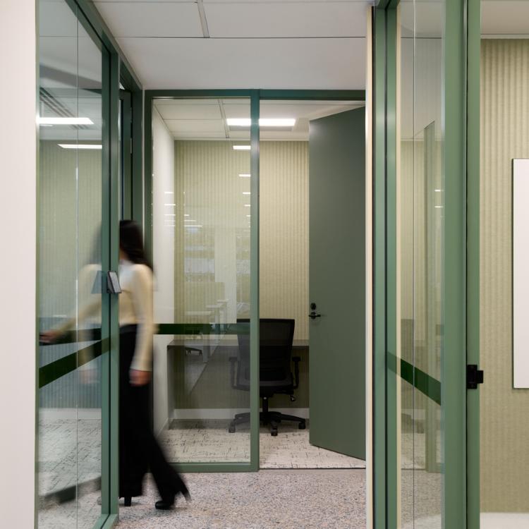 Glass walls in modern office Sydney