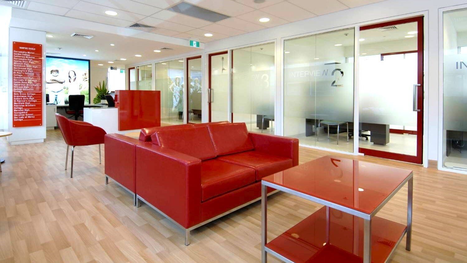 Red Cross medical centre waiting room