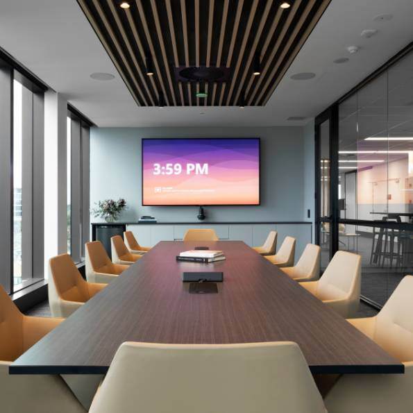 AV Technology in an office boardroom