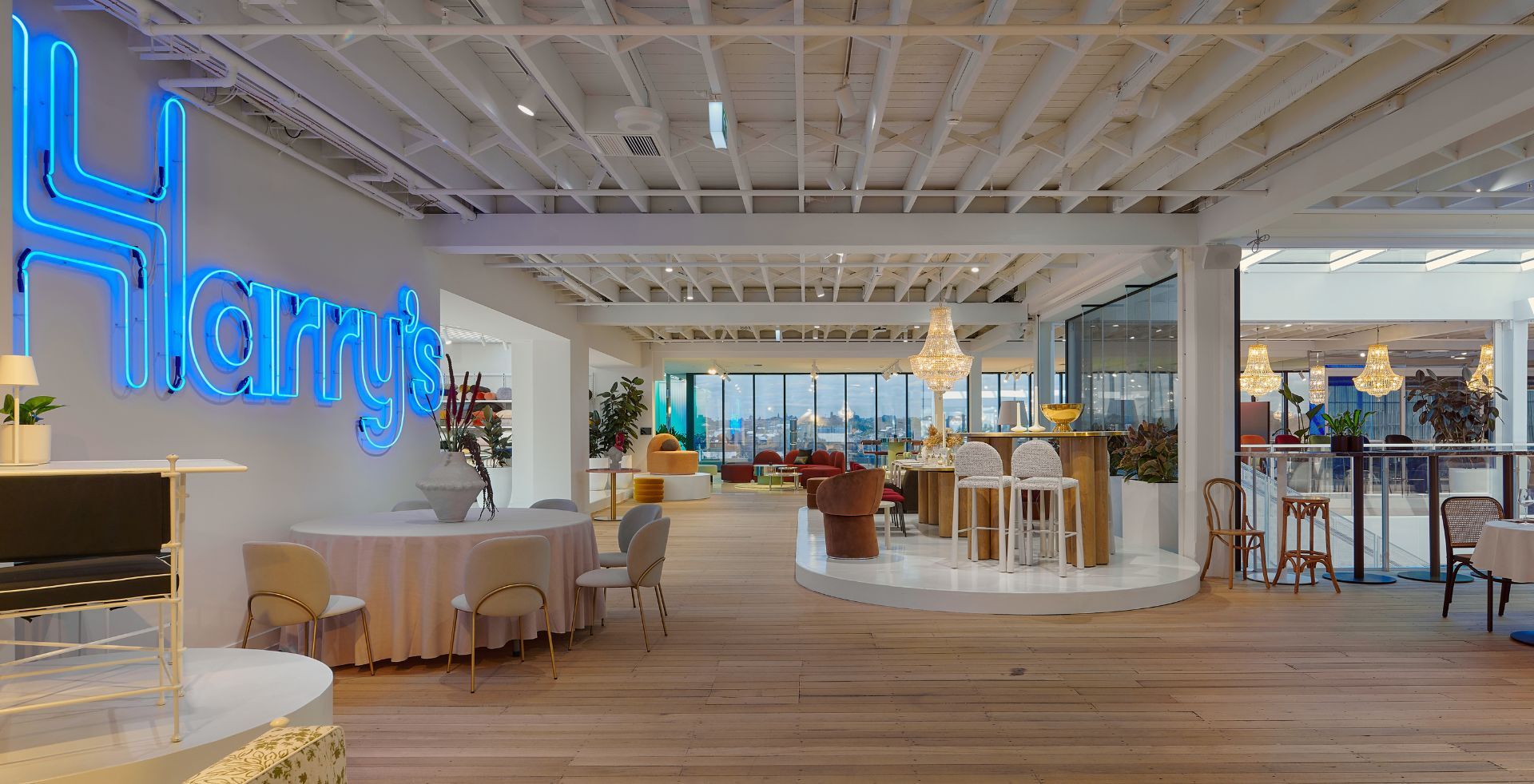 Workspace and showroom with LED signage for Harry The Hirer