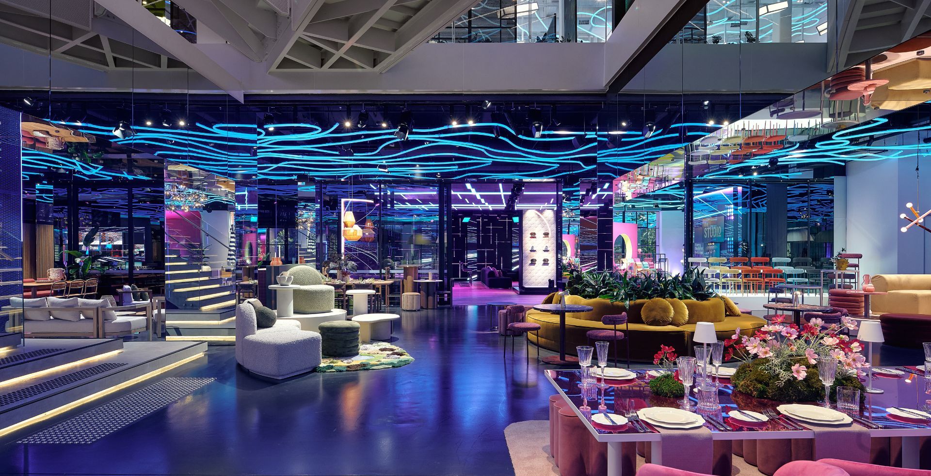 Commercial showroom with custom furniture