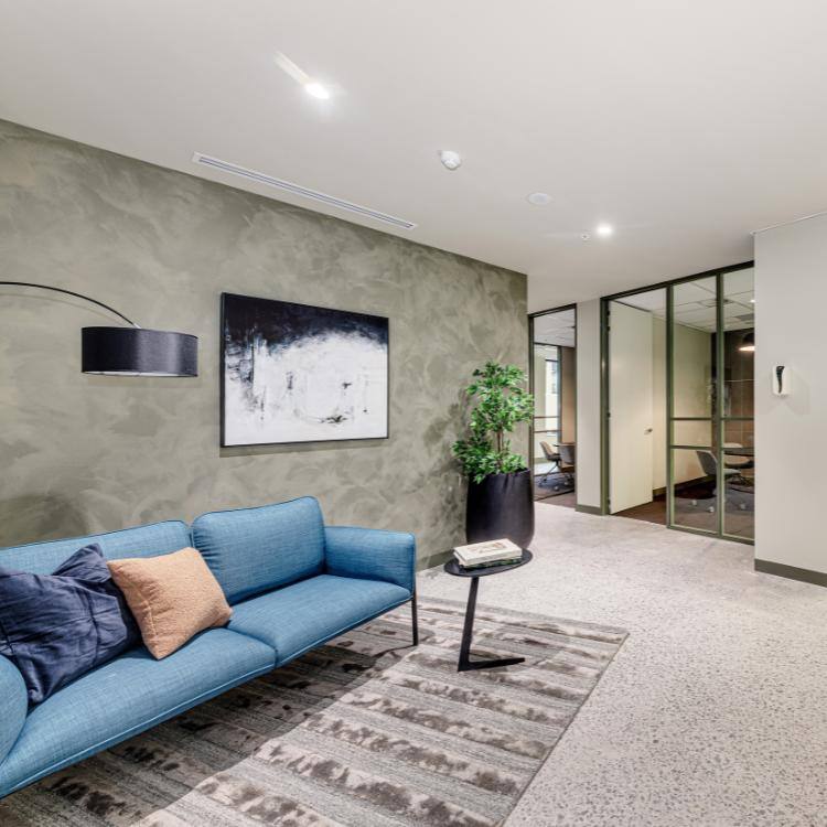 reception area of speculative suites