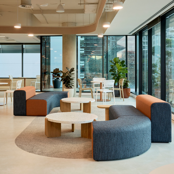 Modern contemporary breakout space for IRT