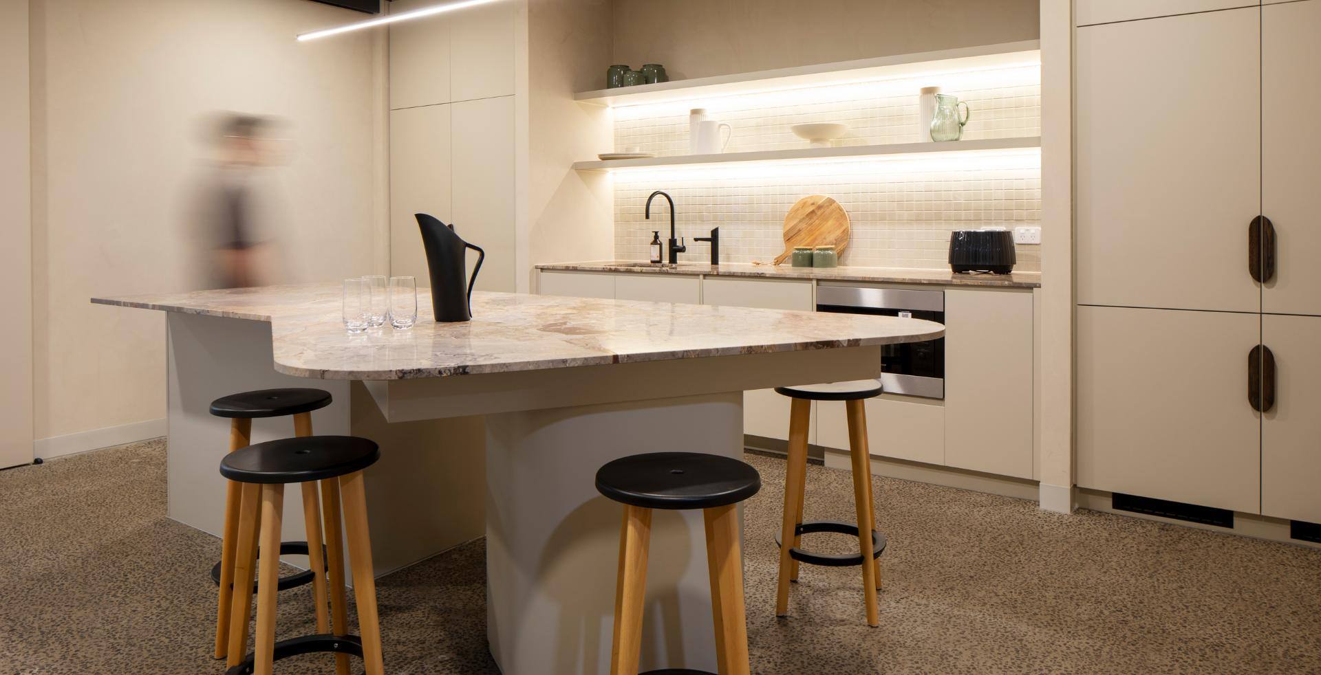 Stylish office kitchen designed by Amicus
