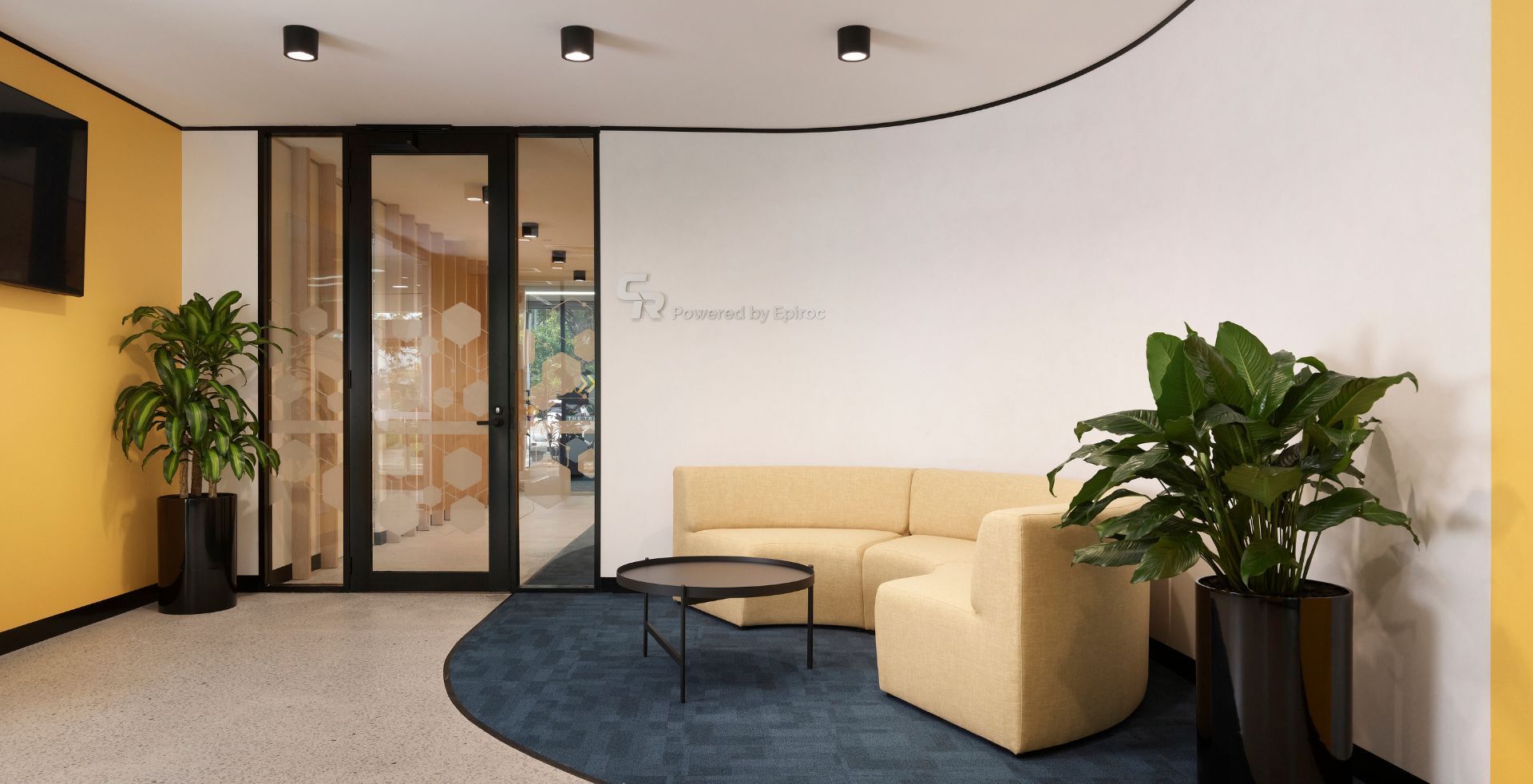 breakout area of modern workplace