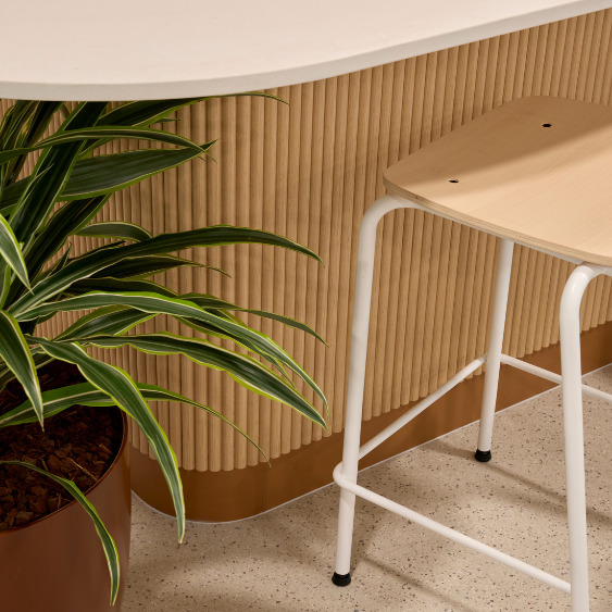 Sleek modern timber finish for IRT's kitchen joinery