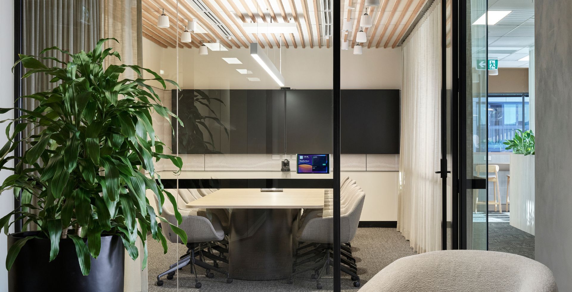 meeting room screen office tech