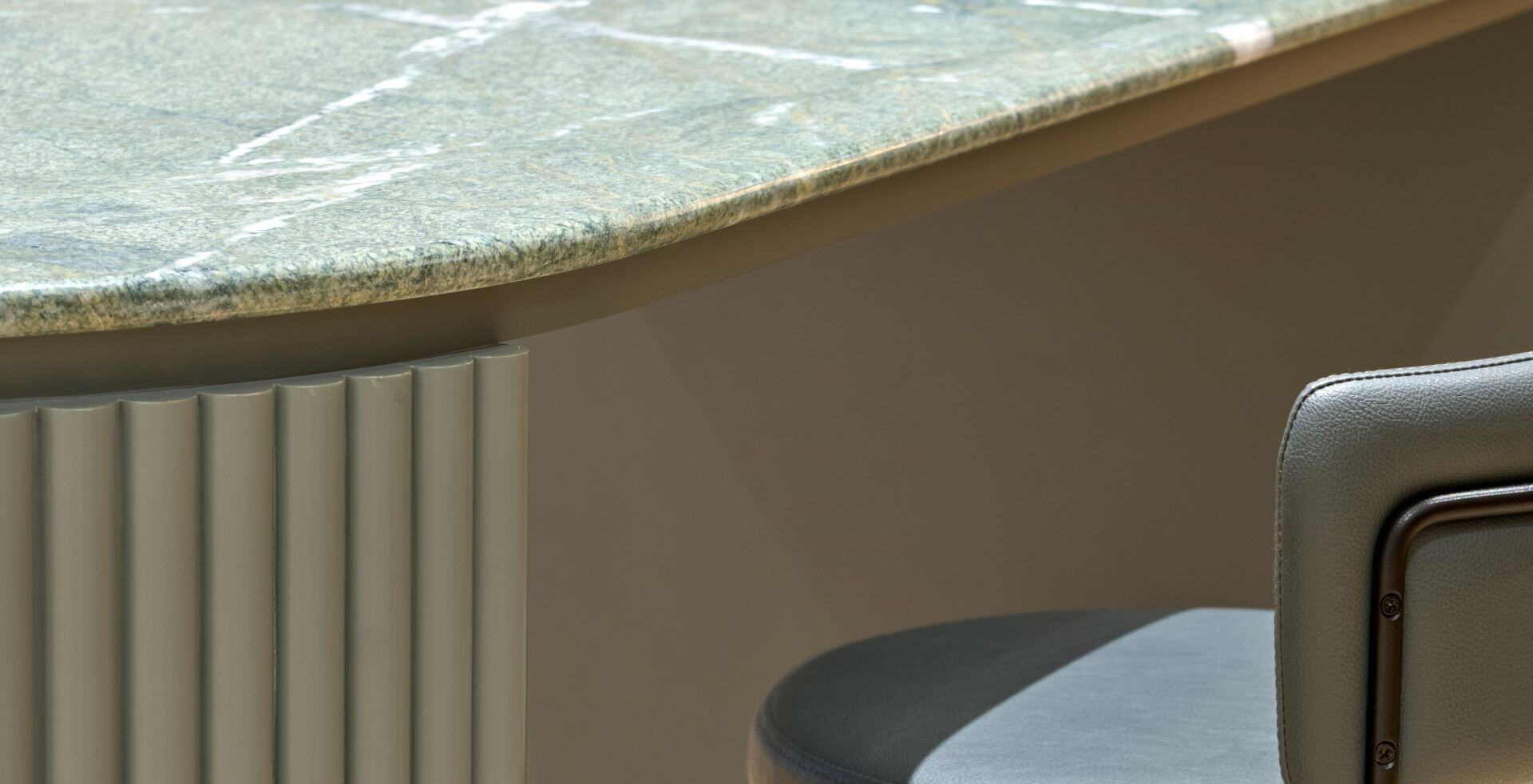marble benchtop in office