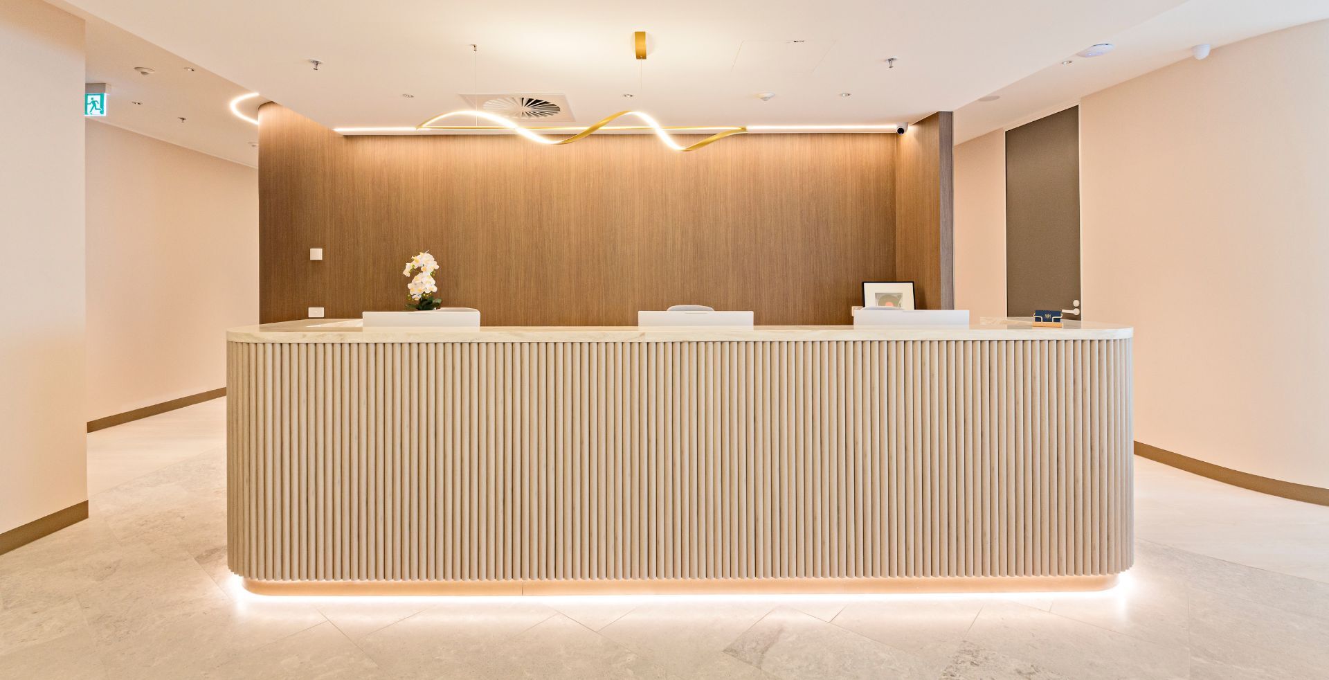 front desk of reception in medical clinic