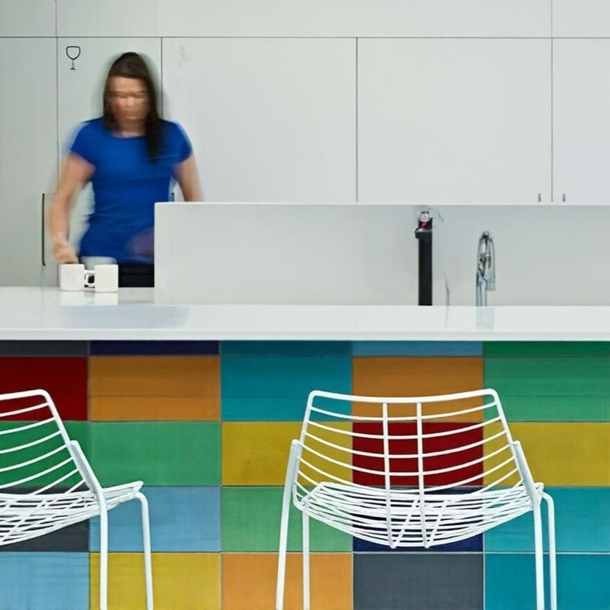 Kitchen interior of flight centre office in brisbane