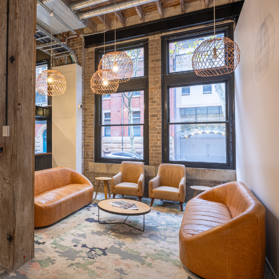 Collaboration space for Domain fitout in Sydney