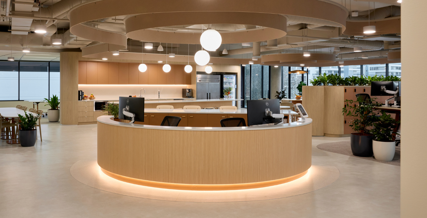 Reception of IRT's new refurbished office space