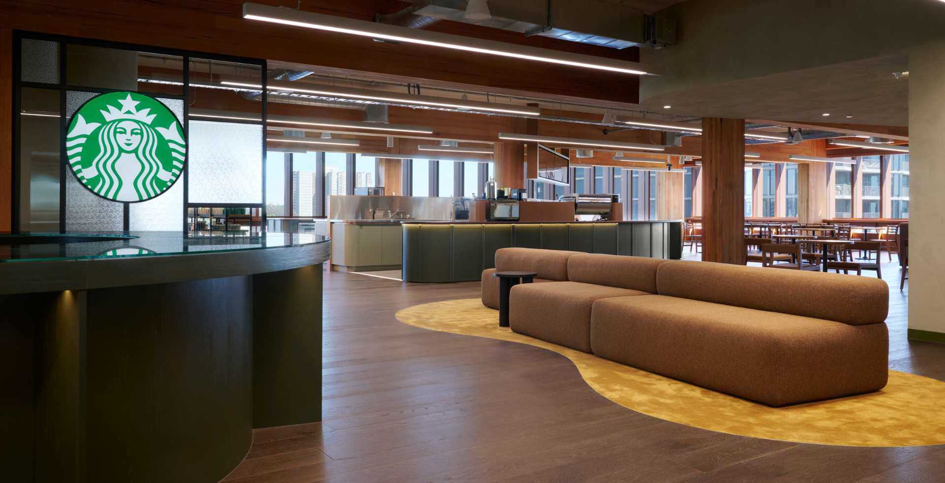 inside Starbucks new Melbourne office