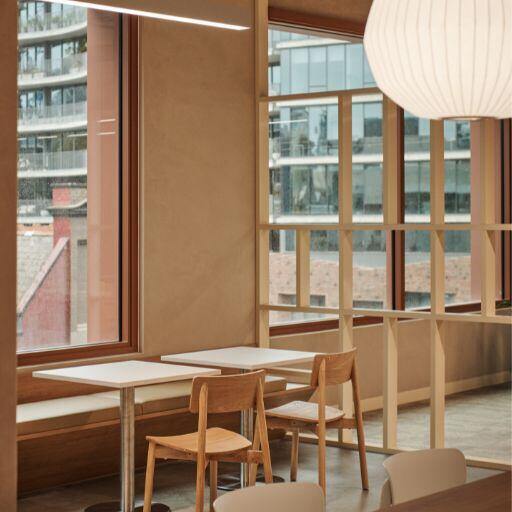 timber featured in a modern office interior