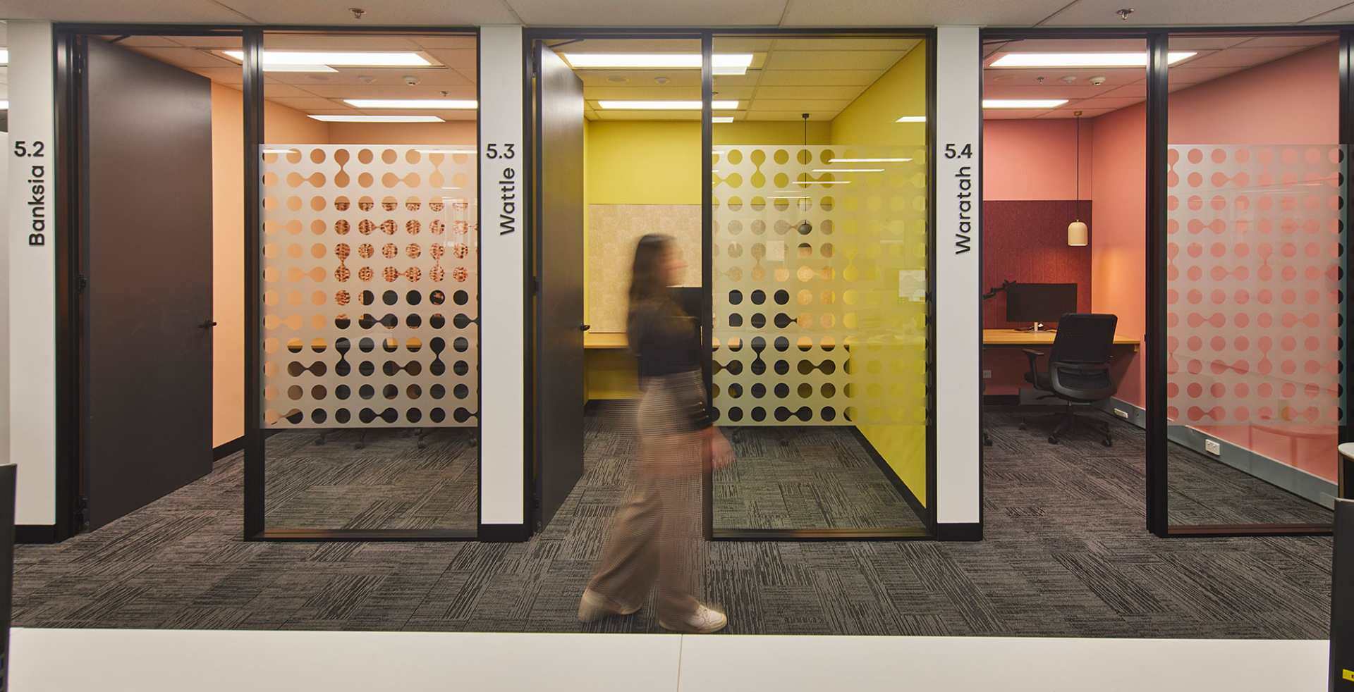 colourful office meeting room designs