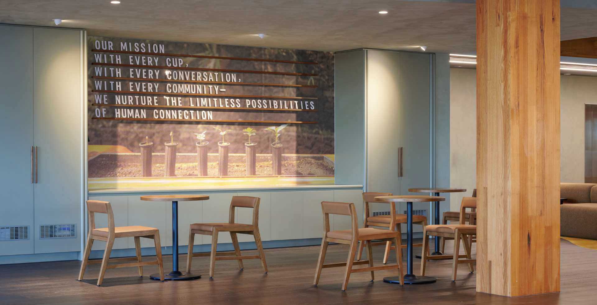 seating area in office cafe
