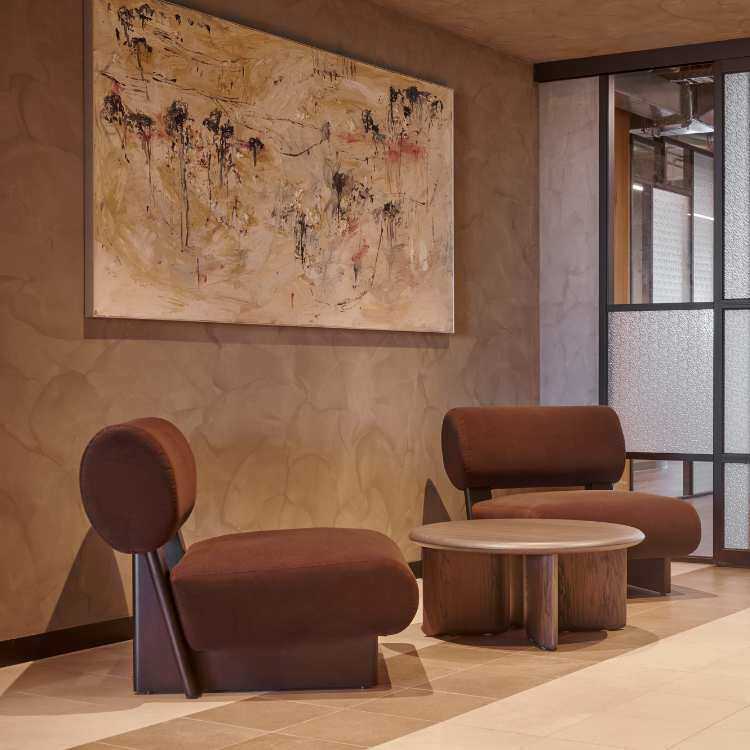 stylish office reception area