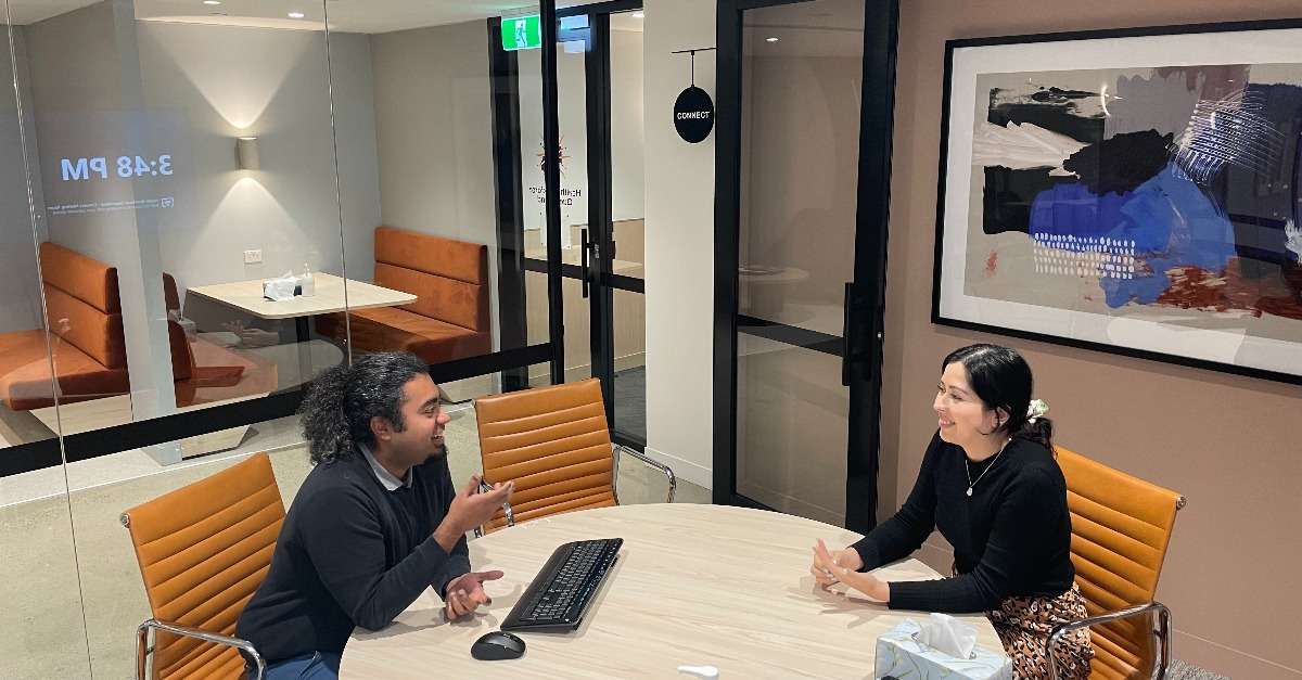 Image of people collaborating in an office