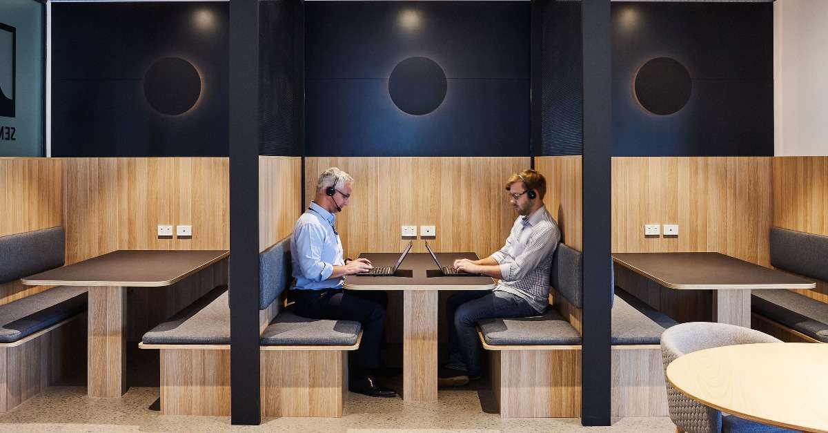 A designed space centring around social activity