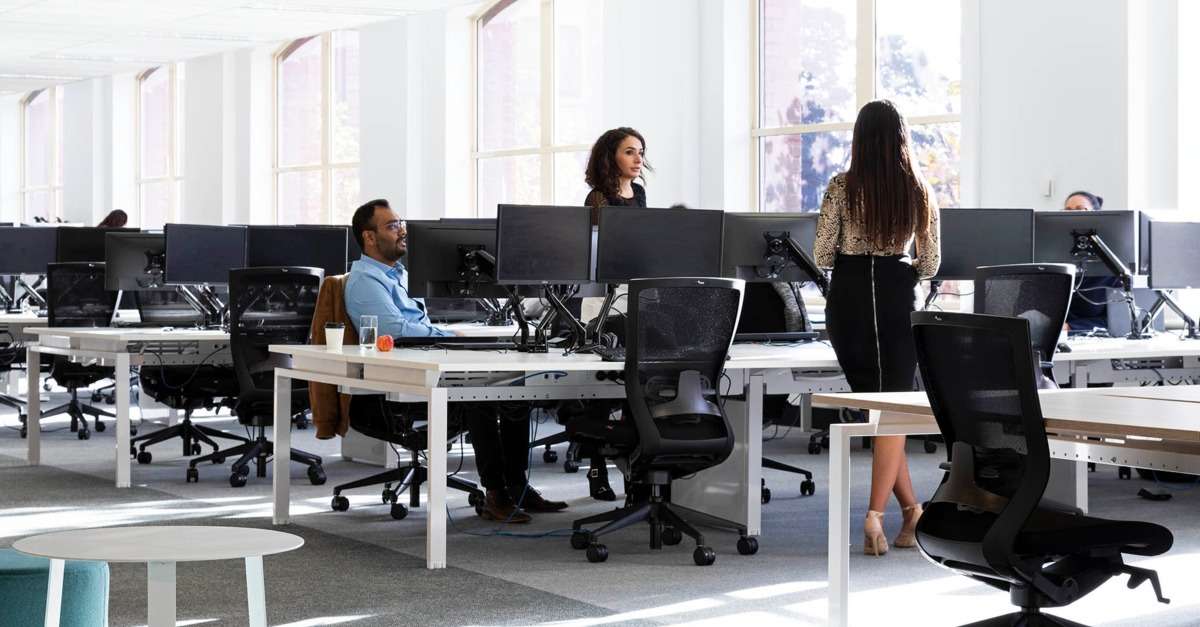 People collaborating in an office