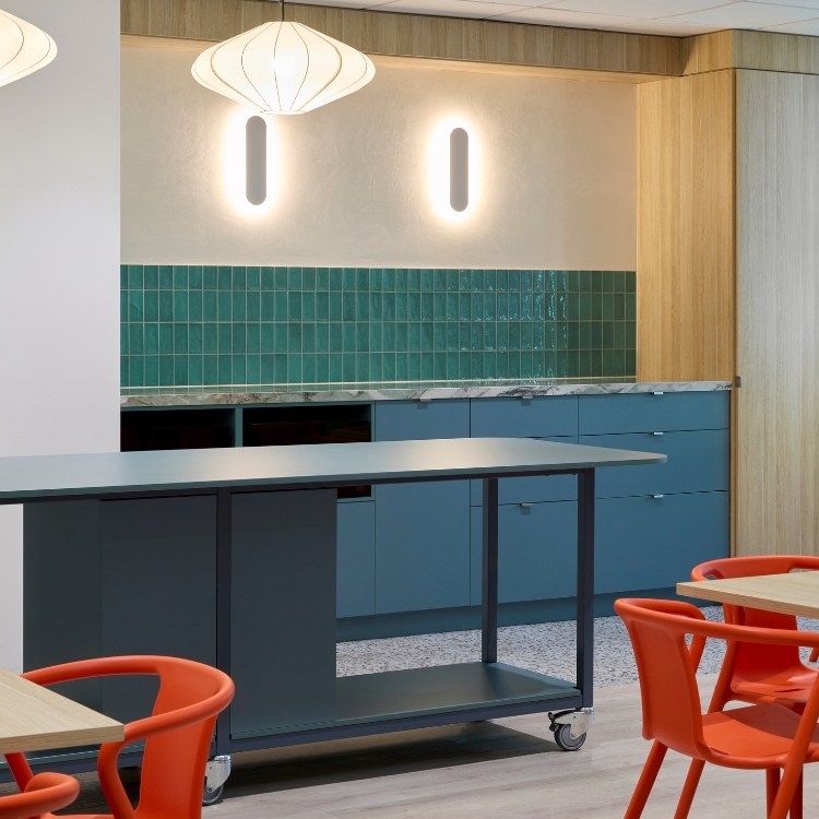 Open breakout kitchen space