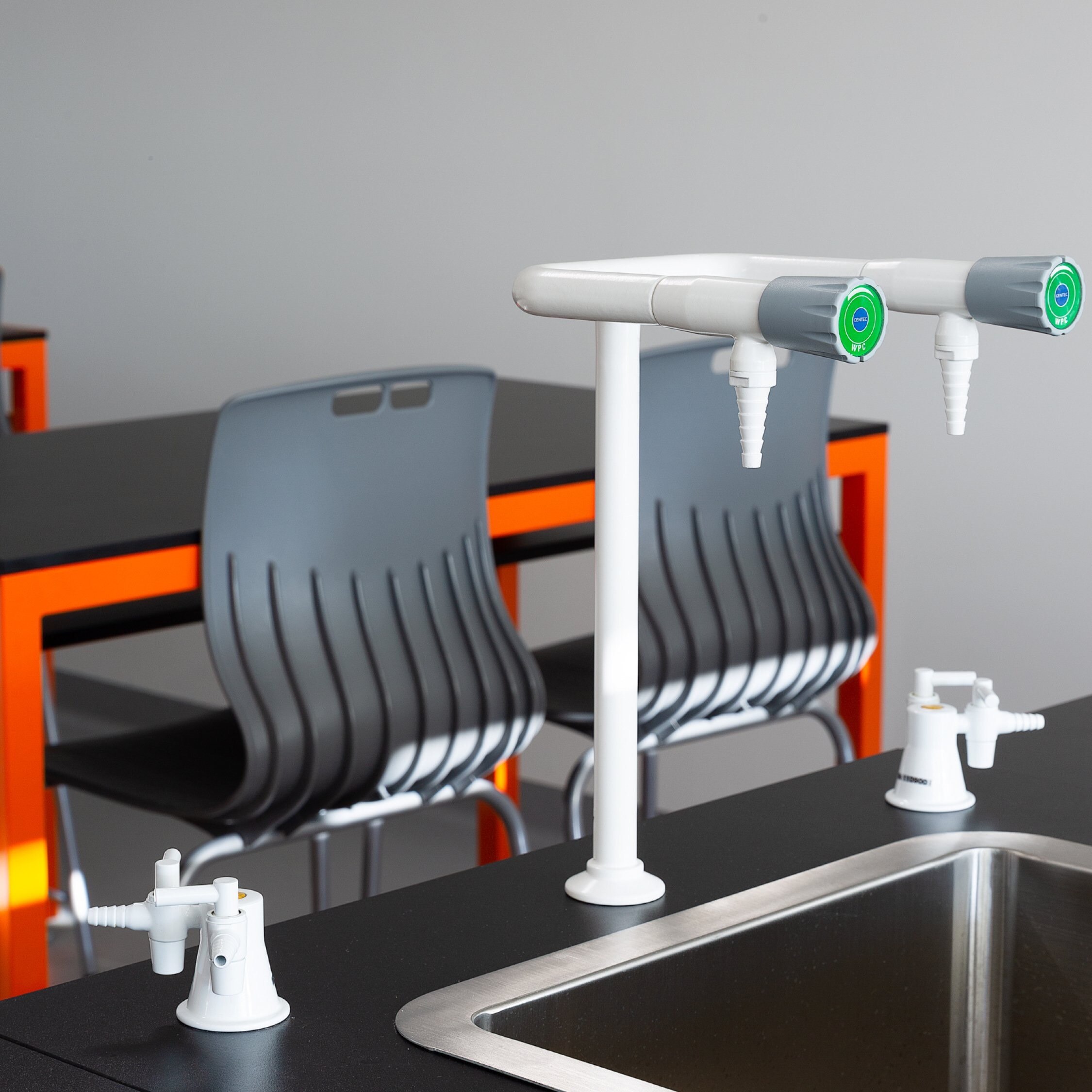 tap detail in school science classroom
