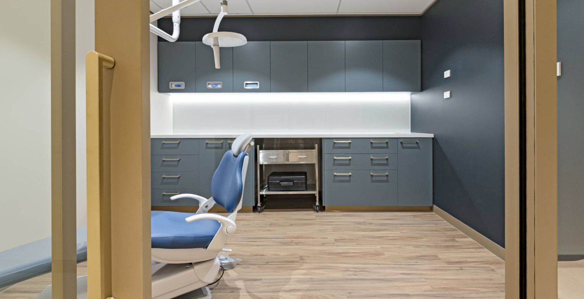 Inside a dental fitout in Melbourne