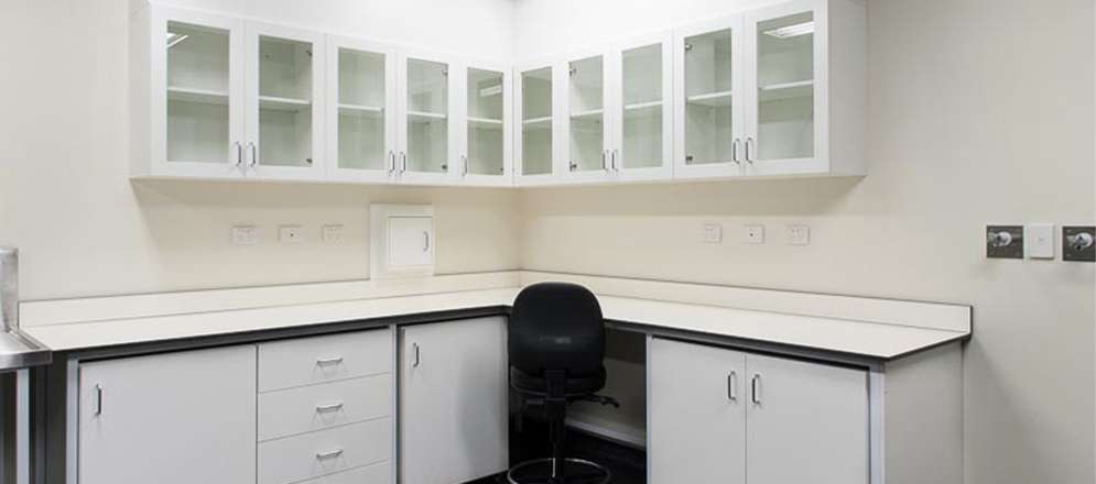 medical lab cupboards