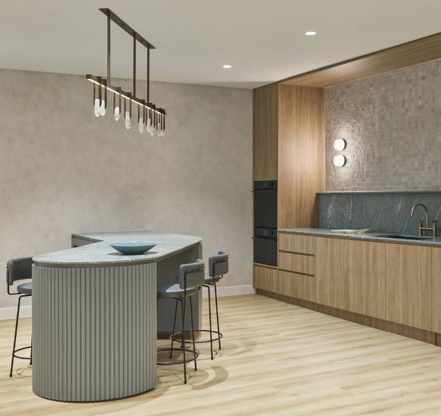 luxe office kitchen with high end fitout