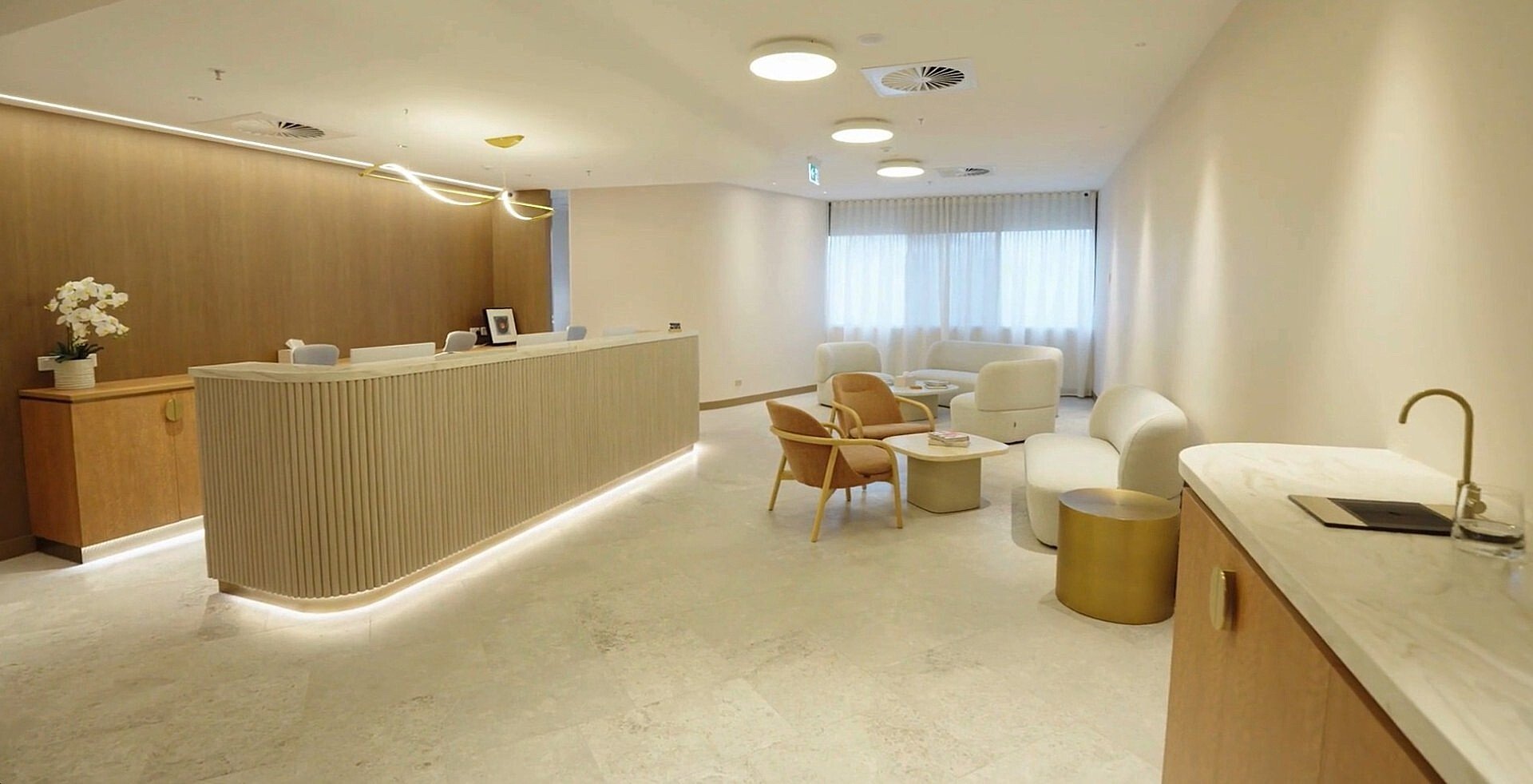 interior design of a recent medical clinic fitout in Melbourne