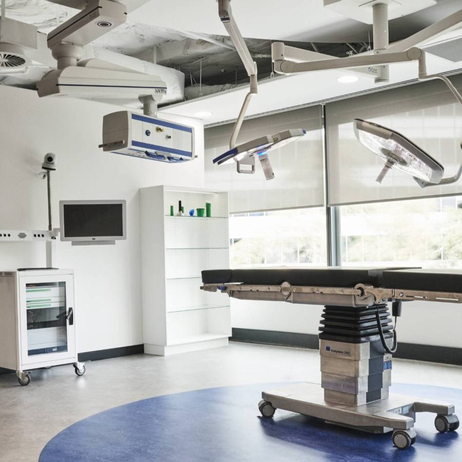 medical equipment in new showroom fit out