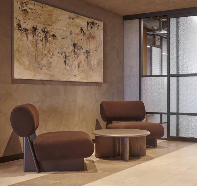 foyer in Starbucks melbourne office fitout