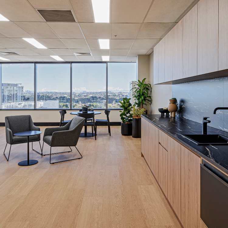 interior design of a spec suite in sydney