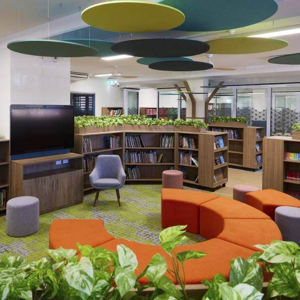 interior design of a school library