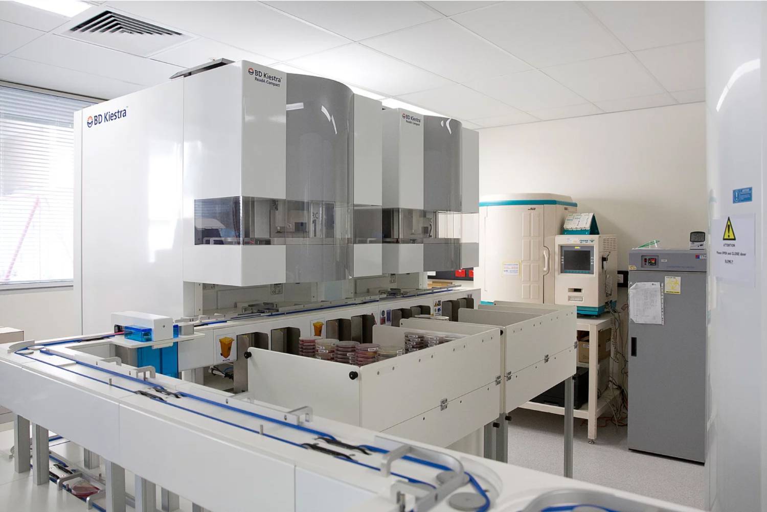 Agar plating machine at Westmead